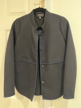 J. CREW Tipped Twill Jacket Blazer Black Navy